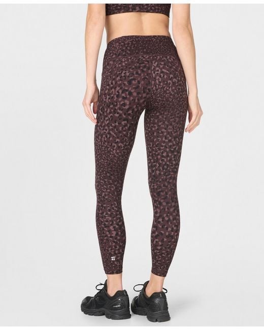 Sweaty Betty Purple Power Printed 7/8-length Workout leggings
