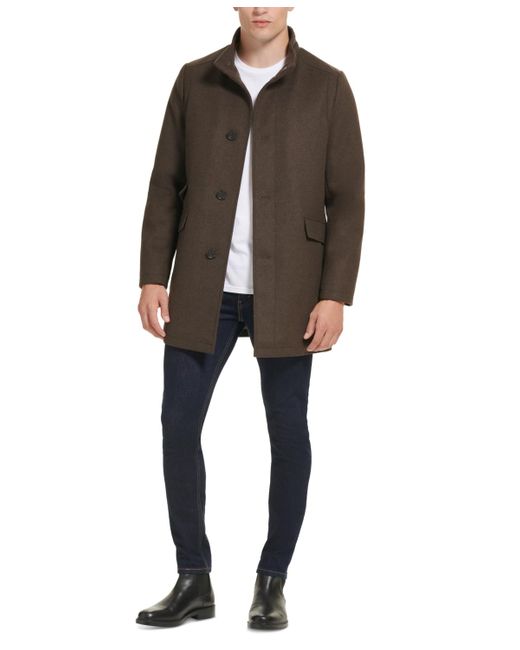 Kenneth Cole Natural Wool Button Car Coat for men