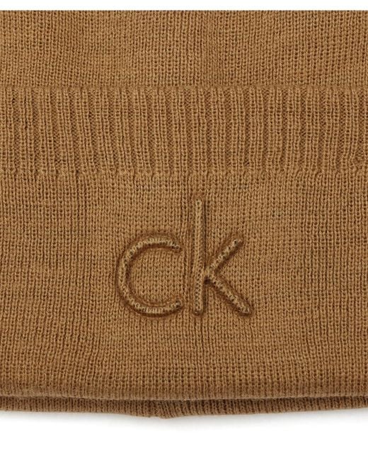 Calvin Klein Natural Embossed Logo Cuff Hat for men