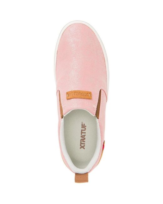 XtraTuf Pink Canvas Sharkbyte Deck Shoe