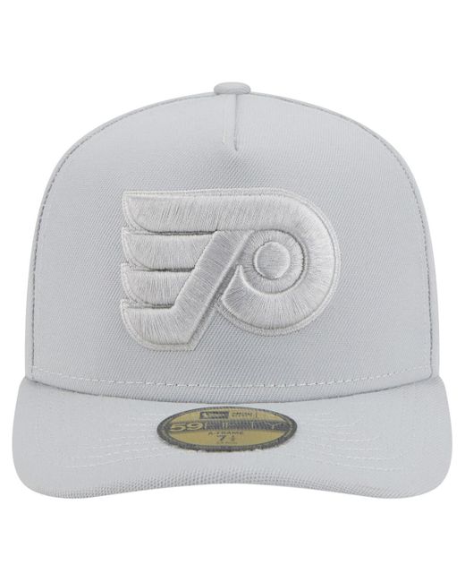 KTZ Gray Philadelphia Flyers Color Pack A-frame 59fifty Fitted Hat for men