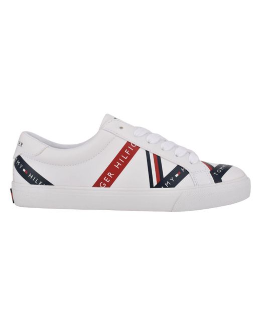 Tommy Hilfiger Lacen Lace Up Sneakers in White | Lyst Canada