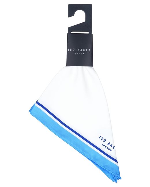 Ted Baker Blue Ted Baker Solid Border Pocket Square for men