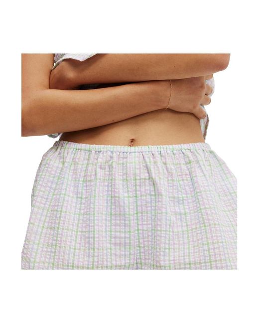 Cotton On White Shirred Woven Sleep Set