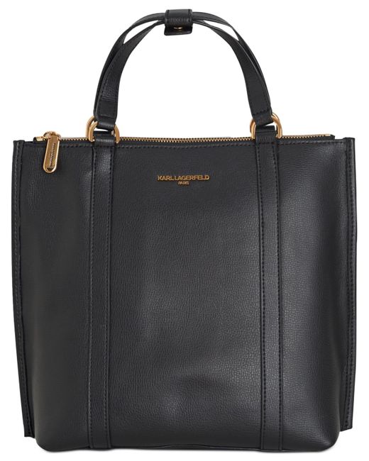 Karl Lagerfeld Black Simone Double Top Handle Backpack