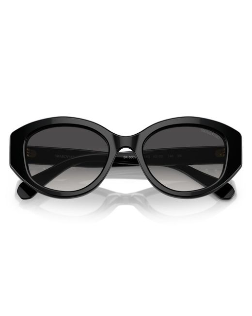 Swarovski Black Geometric Crystals Gradient Sunglasses
