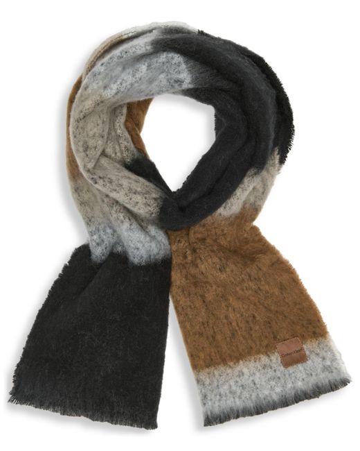 Calvin Klein Black Color Block Scarf