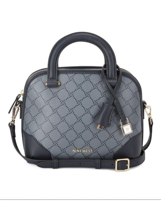 Nine West Cotton Brooklyn Mini Dome Crossbody in Black Lyst