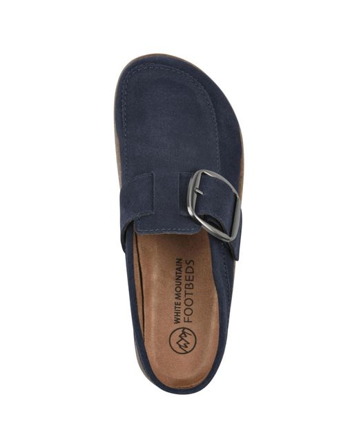 White Mountain Blue Bueno Footbed Clogs