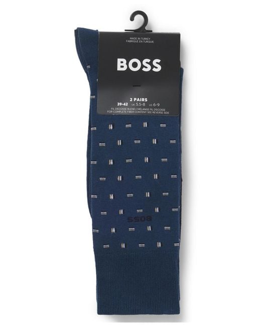 Boss Blue Regular Length Mini Iconic Socks for men