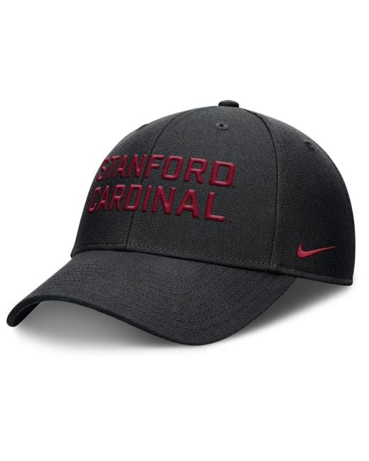 Nike Black Stanford Cardinal Rise Practice Adjustable Hat for men