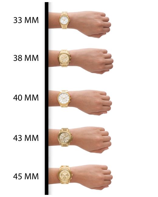 Michael Kors Mini Lock Pavé Gold-tone Chain Watch in Metallic | Lyst