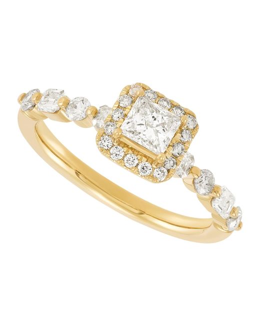 Macy's Metallic Diamond Halo Ring (1 Ct. T.w.