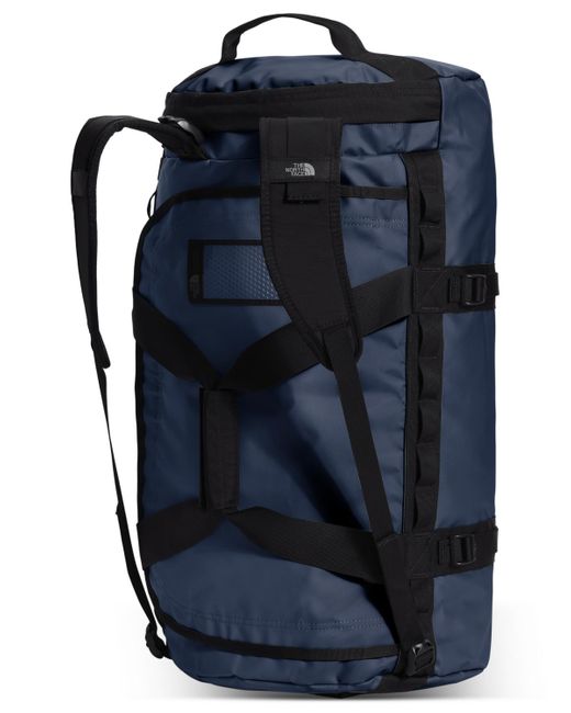 The North Face Blue Base Camp Logo Convertible Duffel Bag for men