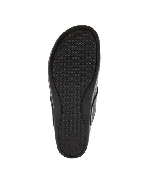 Spring Step Black Lilybean Leather Perforated Clogs