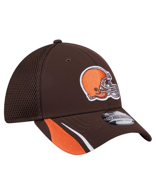 KTZ Brown Cleveland S Game Day Linear 39thirty Flex Hat for men