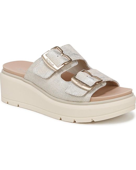 Dr. Scholls White Nice Day Max Og Slide Wedge Sandals
