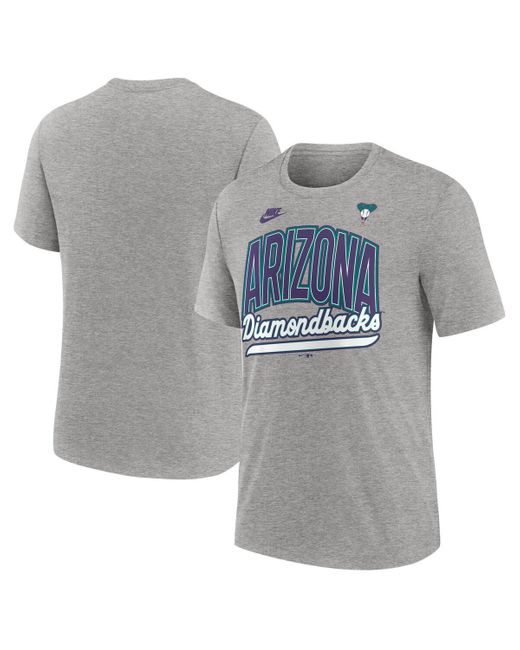 Nike Gray Arizona Diamondbacks Cooperstown Collection Retro Tri-blend T-shirt for men