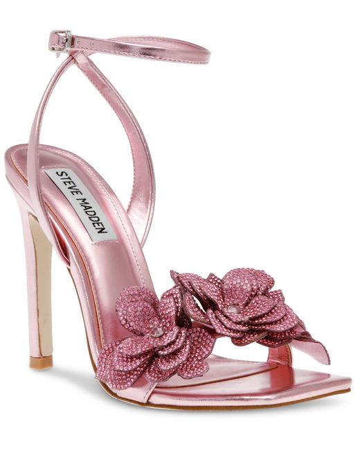 Steve Madden Pink Ulyana Floral Dress Sandals