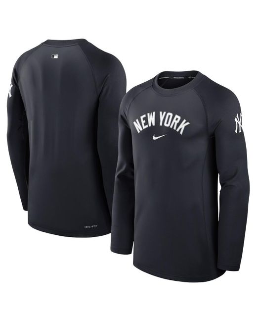 Nike Blue New York Yankees Authentic Collection Game Time Raglan Performance Long Sleeve T-shirt for men