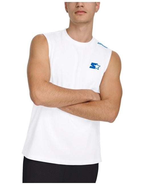 Starter White Regular-fit Logo Graphic Sleeveless T-shirt for men