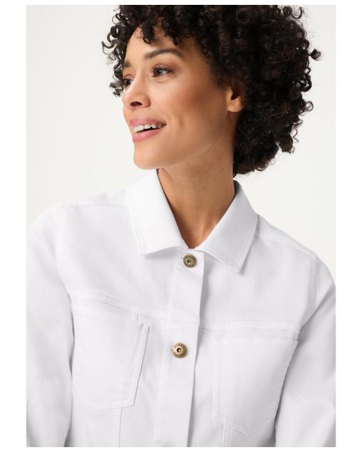 Olsen White Cropped Jacket