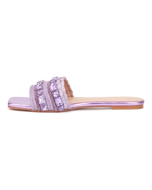 TORGEIS Purple Miya Slide Sandals