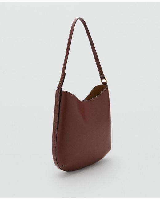 Mango Brown Large Oval Shoulder Bag