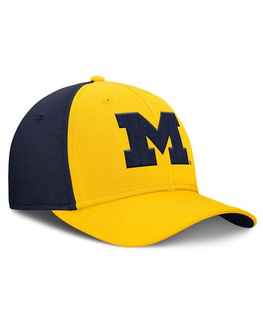 Nike Yellow Maize/navy Michigan Wolverines 2025 Sideline Rise Local Performance Flex Hat for men