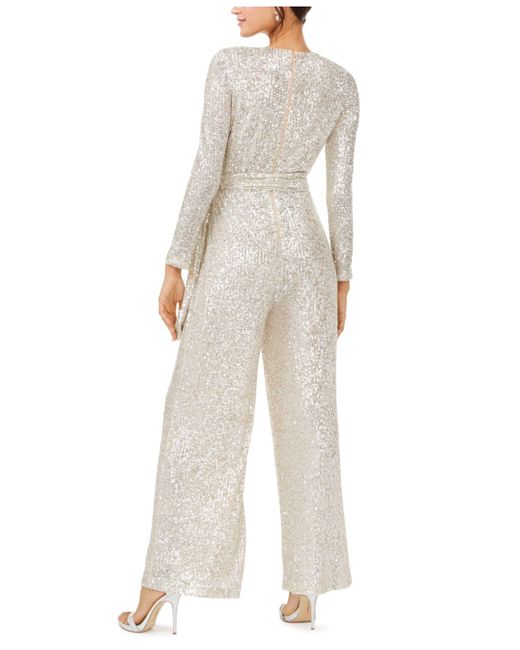 Eliza J Synthetic Silver Long-sleeve 