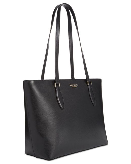 Kate Spade On Purpose Saffiano Leather Zip Top Tote in Black Lyst