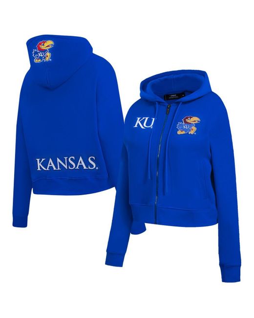 Pro Standard Blue Â Kansas Jayhawks Game Day Sequin Full-zip Hooded Jacket