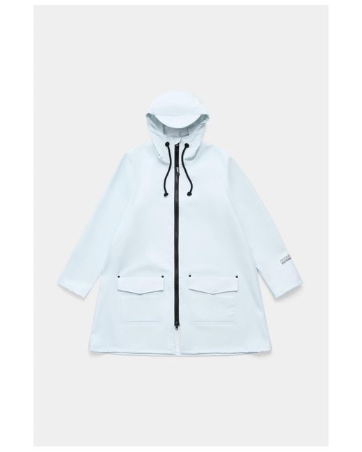 Stutterheim White Mosebacke Patch Raincoat