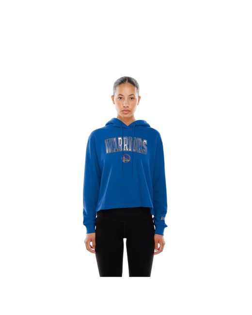 KTZ Blue Golden State Warriors Glam Game Open Back Hoodie