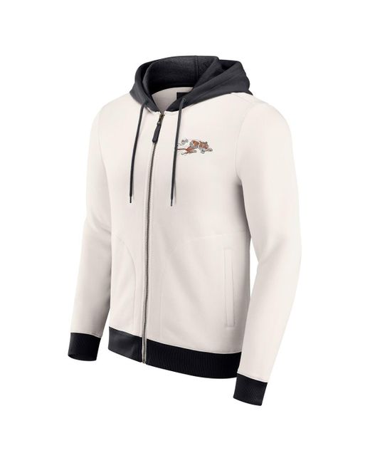 Fanatics White Darius Rucker Collection By Cincinnati Bengals Distressed Graphics Full-zip Hoodie for men