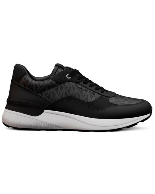 Michael Kors Black Trevor Round-toe Trainer Shoes for men
