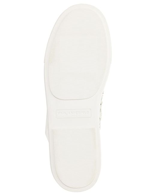 Karl Lagerfeld White Cate Pins Lace Up Sneakers