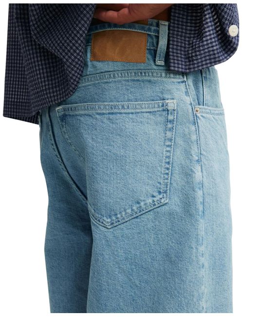 Cotton On Blue Super baggy Jean Shorts for men