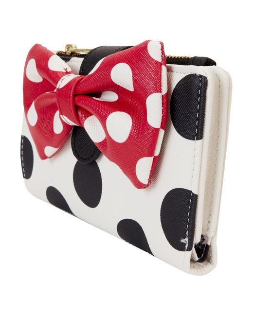 Loungefly Red Mickey Friends Minnie Mouse Rocks The Dots Classic Flap Wallet