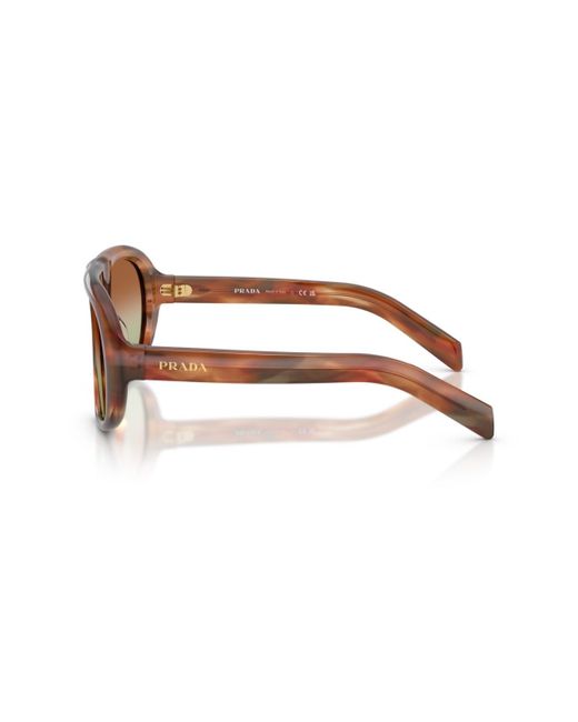 Prada Brown Geometric Sunglasses