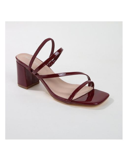 BERNESS Pink Hattie Strappy Block Heel Sandals