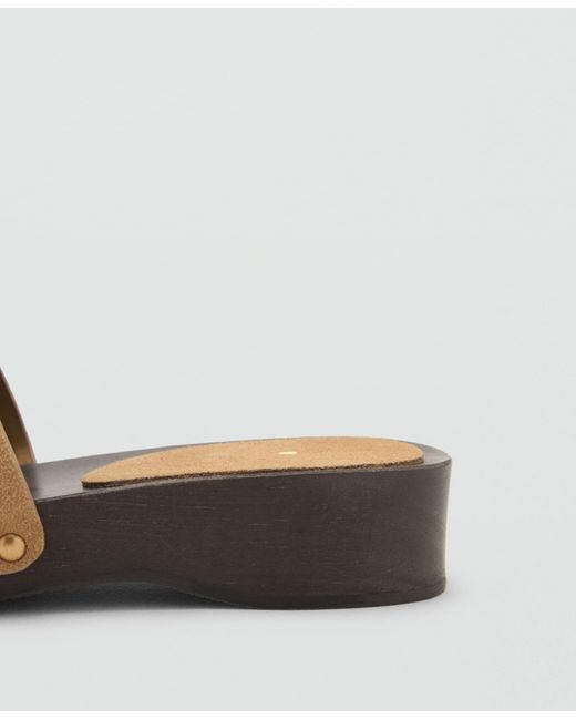 Mango Multicolor Wood Sole Suede Als