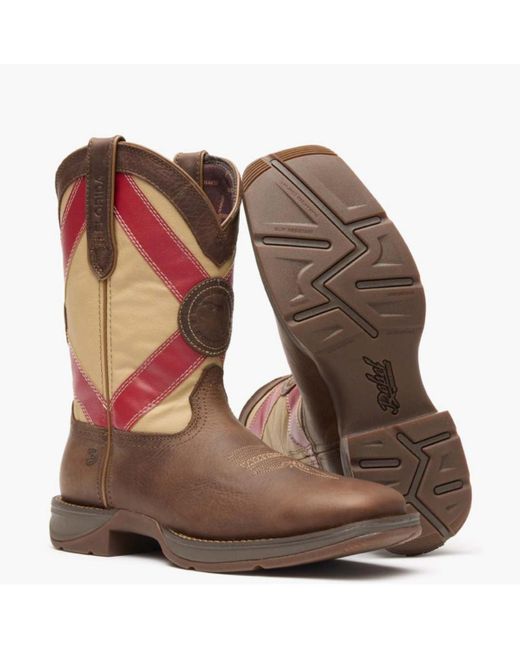 Durango Brown Rebel By Florida State Flag Western Boot for men