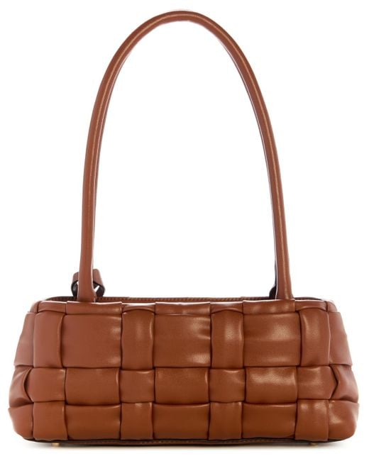 Guess Brown Marion Shoulder Satchel Bag