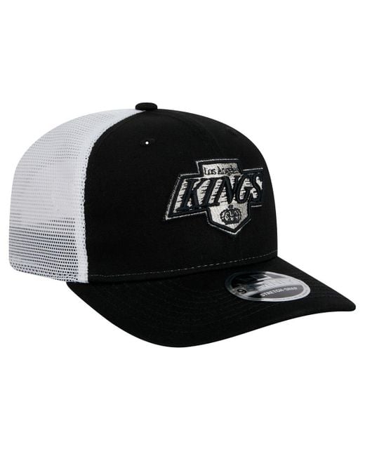 KTZ Black Los Angeles Kings Core Trucker 9seventy Stretch-snap Hat for men