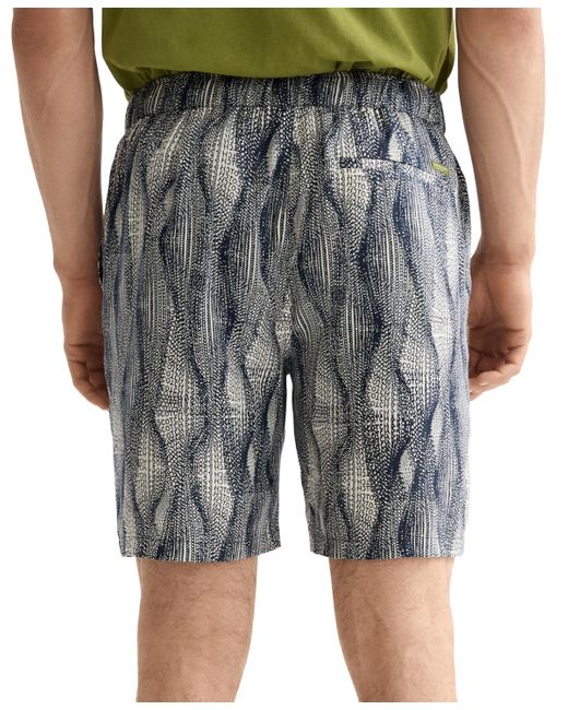 Scotch & Soda Gray Relaxed Fit Marble Print 7.5" Bermuda Shorts for men