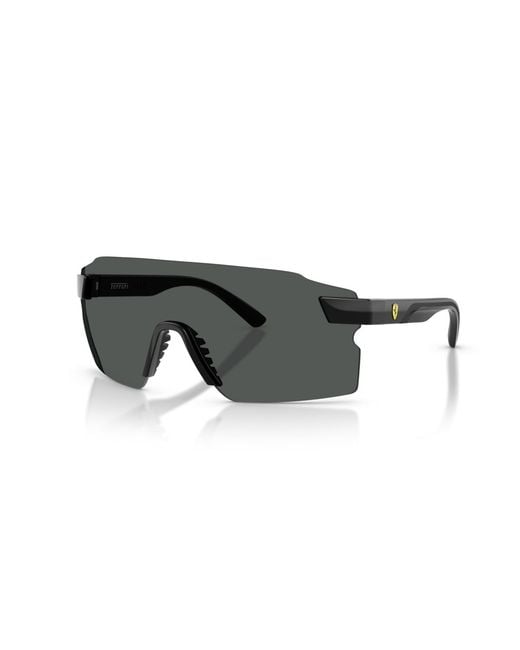 Scuderia Ferrari Black Rectangle Sunglasses for men