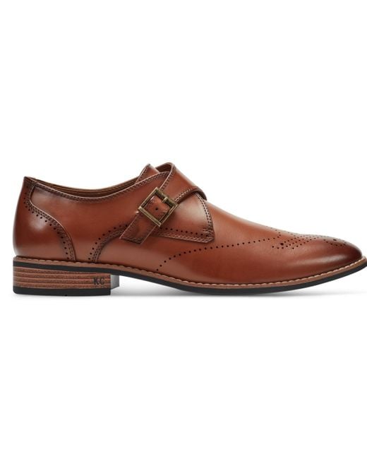 Kenneth Cole Brown Cheer Single Monk Strap Shoe for men