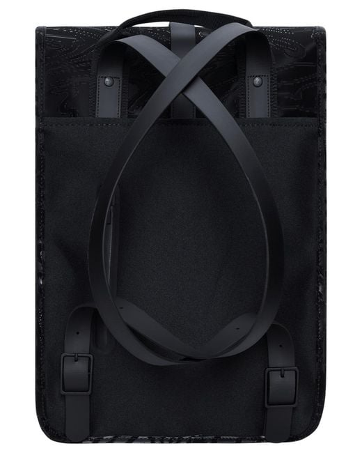 Rains Black Mini Waterproof Backpack for men