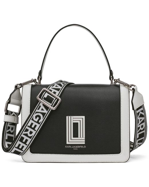 Karl Lagerfeld Black Simone Flap Crossbody